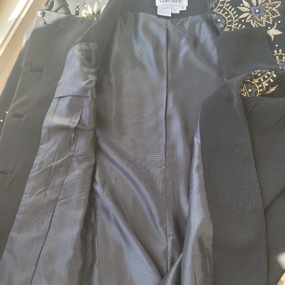**Vintage*** Lisa Rene' rhinestone floral embroidered coat/jacket/blazer - Picture 14 of 15